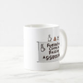 Fueled by Coffee & Passive Aggression – Office Mug Koffiemok (Voorkant rechts)
