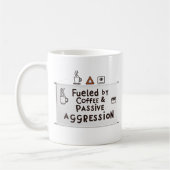 Fueled by Coffee & Passive Aggression – Office Mug Koffiemok (Links)