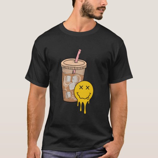 Fueled By Iced Coffee And Anxiety Tal Health Both T-shirt (Voorkant)