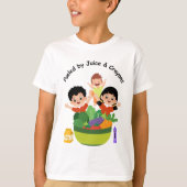 Fueled by Juice and Crayons Fun School T-Shirt (Voorkant)