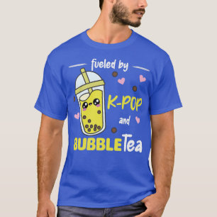 Fueled By K-Pop And Bubble Tea Kawaii Boba Tea Mus T-shirt