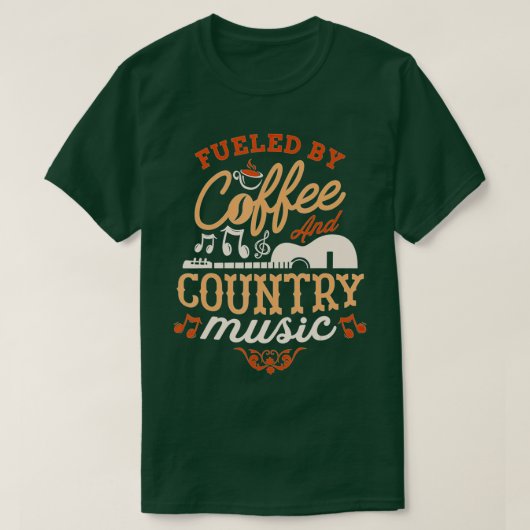 Fueled by kluis and country music funny saying t-shirt (Design voorkant)