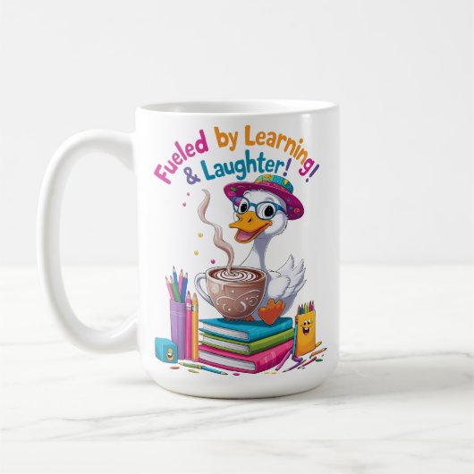 Fueled by Learning Goose Mug – Back to School Fun Koffiemok (Links)