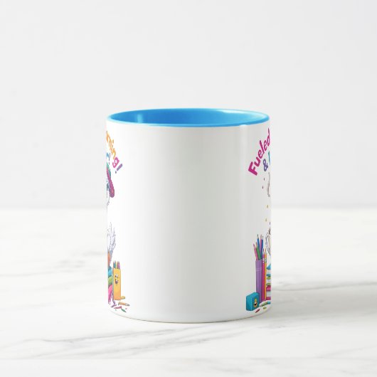 Fueled by Learning Goose Mug – Back to School Fun Mok (Midden)