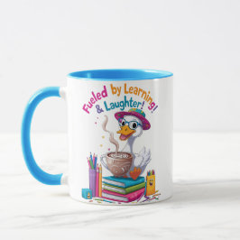 Fueled by Learning Goose Mug – Back to School Fun Mok