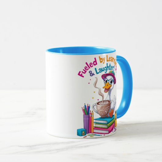 Fueled by Learning Goose Mug – Back to School Fun Mok (Voorkant rechts)