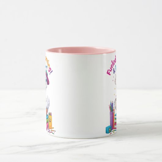 Fueled by Learning Goose Mug – Back to School Fun Mok (Midden)