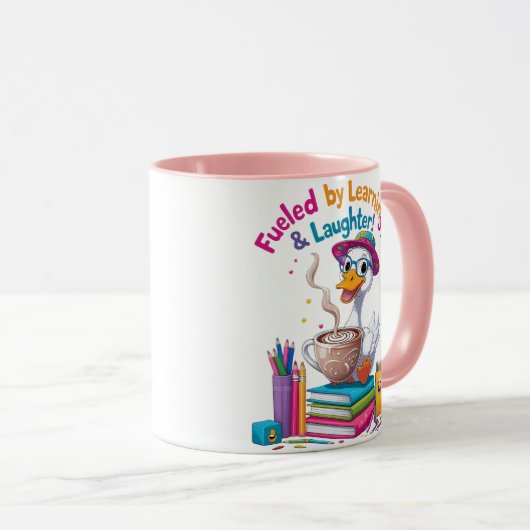 Fueled by Learning Goose Mug – Back to School Fun Mok (Voorkant rechts)