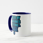 Fueled by Migraines, Caffeine & Rage – Blue Rage Mok (Voorkant links)