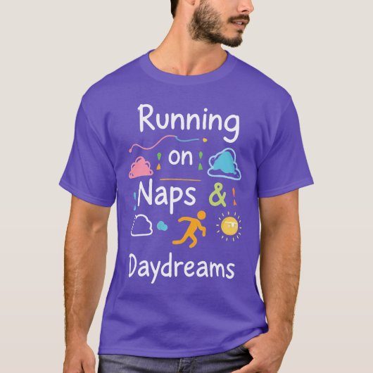 Fueled By Naps, Powered By Dreams - Cozy Aesthetic T-shirt (Voorkant)