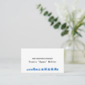 Fueled by Passion, Driven by Blue: Premium Custom Visitekaartje (Staand voorkant)