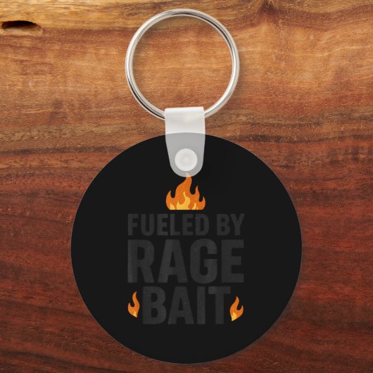 Fueled By Rage Bait Funny Meme Internet Quote  Sleutelhanger (Voorkant)