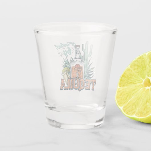 Fueled by Tequila Novelty Party Shot Glas (Achterkant)