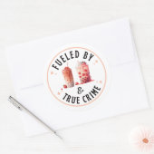 Fueled door Boba Tea en True Crime Ronde Sticker (Envelop)