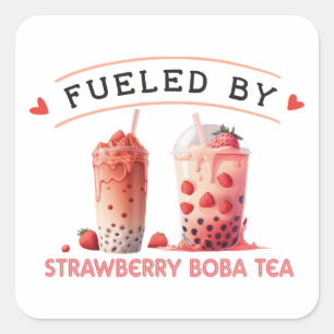 Fueled door Boba Tea Vierkante Sticker