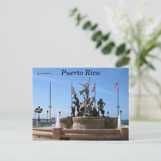 Fuente Raices Puerto Rico Briefkaart (Staand voorkant)