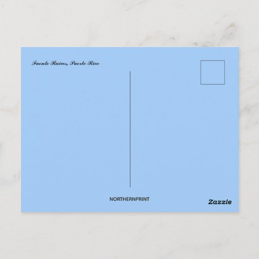 Fuente Raices Puerto Rico Briefkaart (Achterkant)