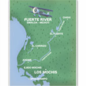 Fuerte rivier Sinaloa, Mexico reisgids Sticker (Voorkant)