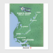 Fuerte rivier Sinaloa, Mexico reisgids Sticker (Vel)