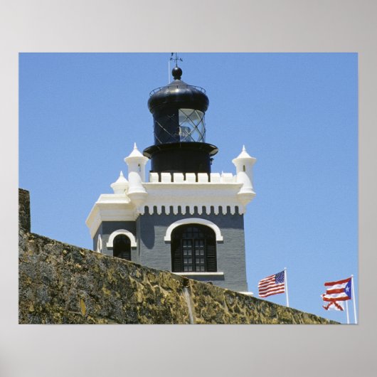 Fuerte San Felipe del Morro's grijze castellatie Poster (Voorkant)