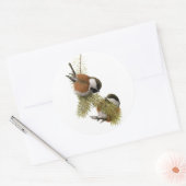 Fuertes' kastanjegebakken kip ronde sticker (Envelop)