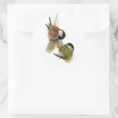 Fuertes' kastanjegebakken kip ronde sticker (Tas)