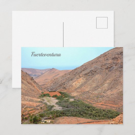 Fuerteventura bergen briefkaart (Voorkant / Achterkant)