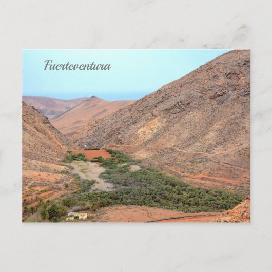 Fuerteventura bergen briefkaart (Voorkant)