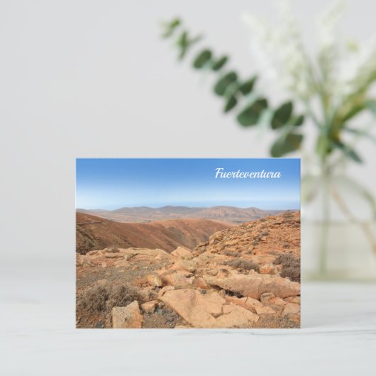 Fuerteventura bergen briefkaart (Staand voorkant)