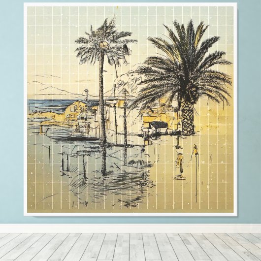 Fuerteventura, Canarische eilanden, kust Canvas Afdruk (Insitu (Houten vloer))