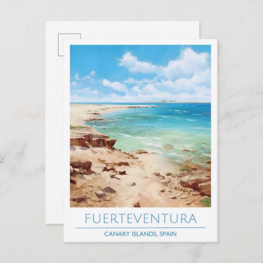Fuerteventura Canarische Eilanden Spanje Reizen Briefkaart (Voorkant / Achterkant)