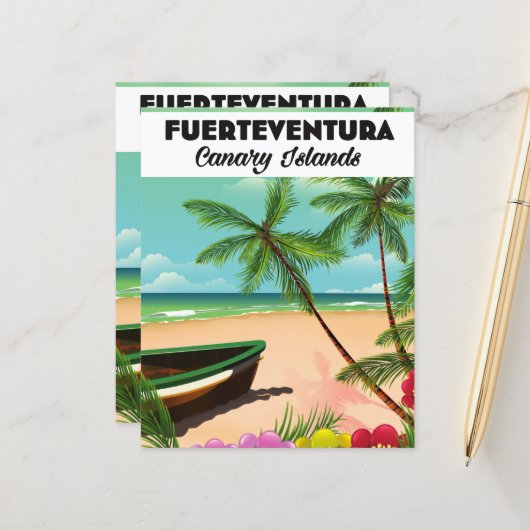 Fuerteventura Canary Islands Holiday briefkaart. (Voorkant / Achterkant in situ)