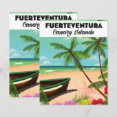 Fuerteventura Canary Islands Holiday briefkaart. (Voorkant / Achterkant)