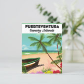 Fuerteventura Canary Islands Holiday briefkaart. (Staand voorkant)