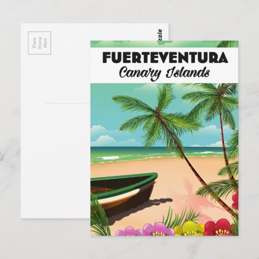 Fuerteventura Canary Islands Holiday briefkaart. Briefkaart (Voorkant / Achterkant)