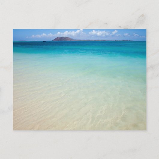 Fuerteventura, Corralejo flag Beach briefkaart (Voorkant)