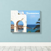 Fuerteventura Kaart Canvas Afdruk (Insitu (Houten vloer))