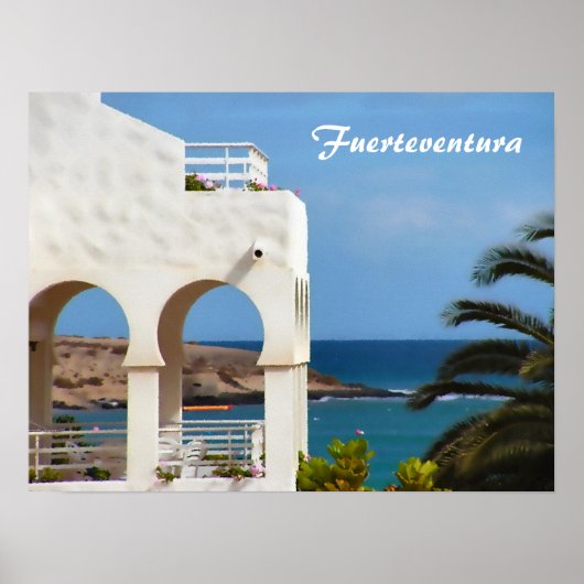 Fuerteventura Kaart Poster (Voorkant)