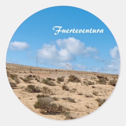 Fuerteventura Ronde Sticker (Voorkant)