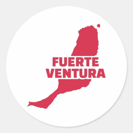 Fuerteventura Ronde Sticker (Voorkant)
