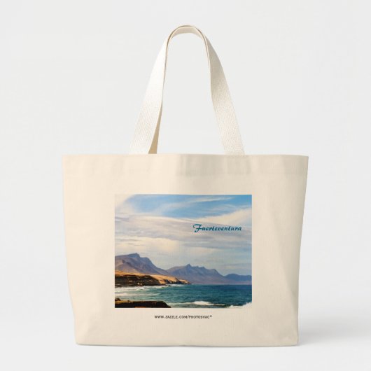 Fuerteventura, schildereffect grote tote bag (Voorkant)