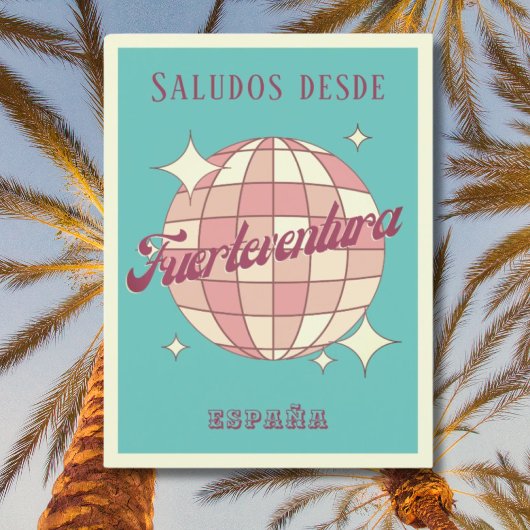 Fuerteventura Spanje vakantie retro Briefkaart