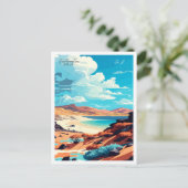 Fuerteventura Spanje vintage reisillustratie Briefkaart (Staand voorkant)