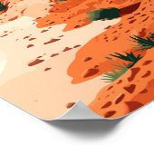 Fuerteventura Spanje vintage reisillustratie Poster (Hoek)