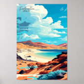 Fuerteventura Spanje vintage reisillustratie Poster (Voorkant)