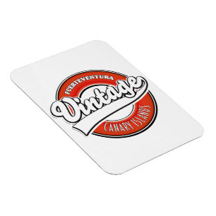 Fuerteventura spanje vintage stijl logo magneet
