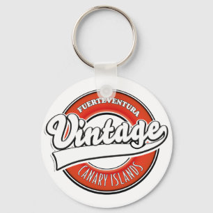 Fuerteventura spanje vintage stijl logo sleutelhanger