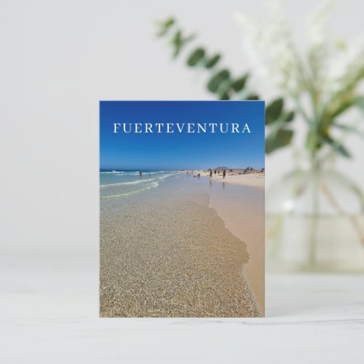 Fuerteventura strand uitzicht ansichtkaart briefkaart (Staand voorkant)