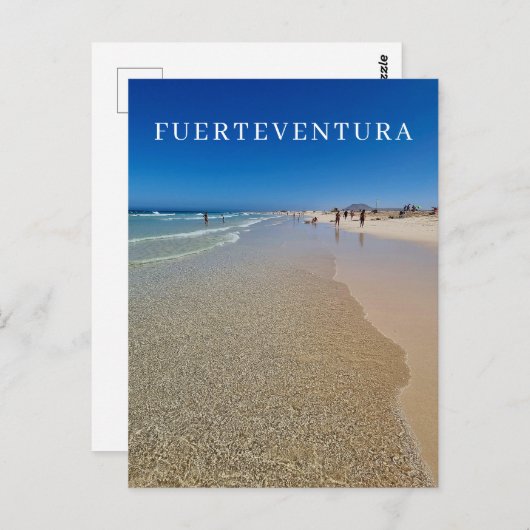 Fuerteventura strand uitzicht briefkaart (Voorkant / Achterkant)