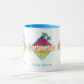 Fuerteventura Surfer Canarische Eilanden Vintage Mok (Midden)